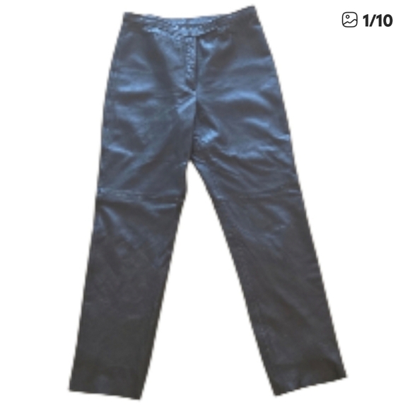 Black Leather Pants - Picture 2 of 10